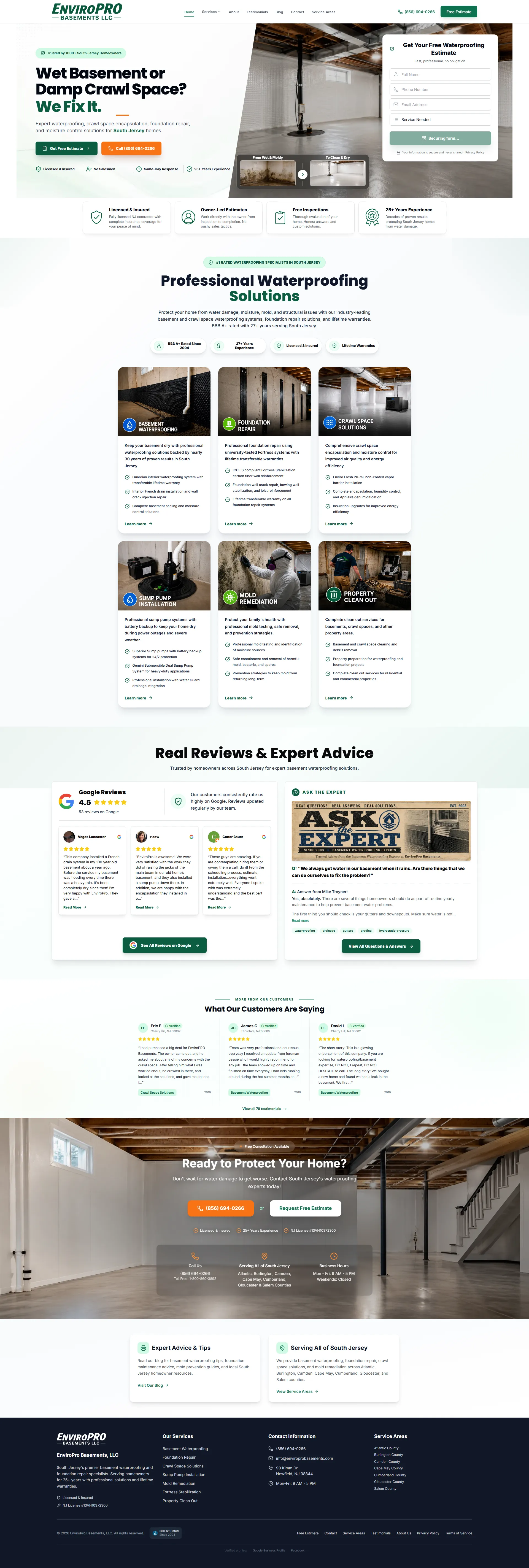 Business Site — Enviropro Basements