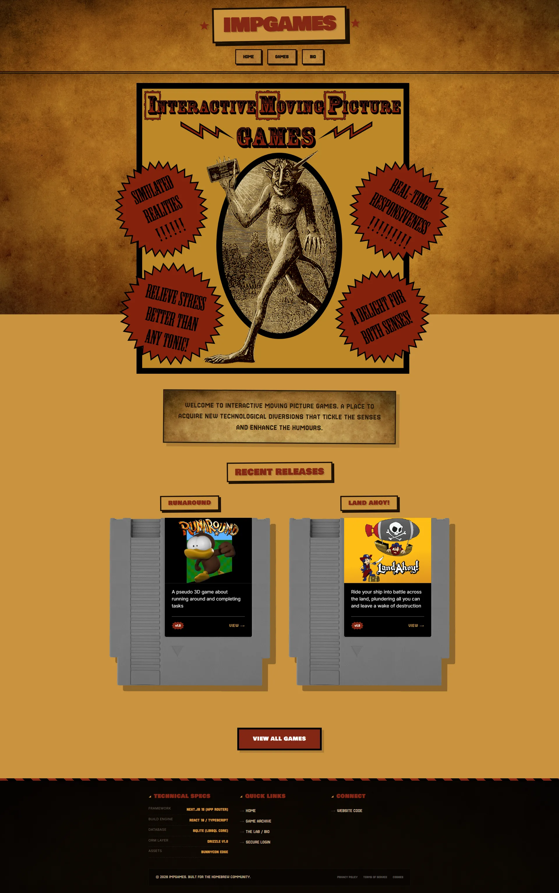 Game Studio Site — Imp Games
