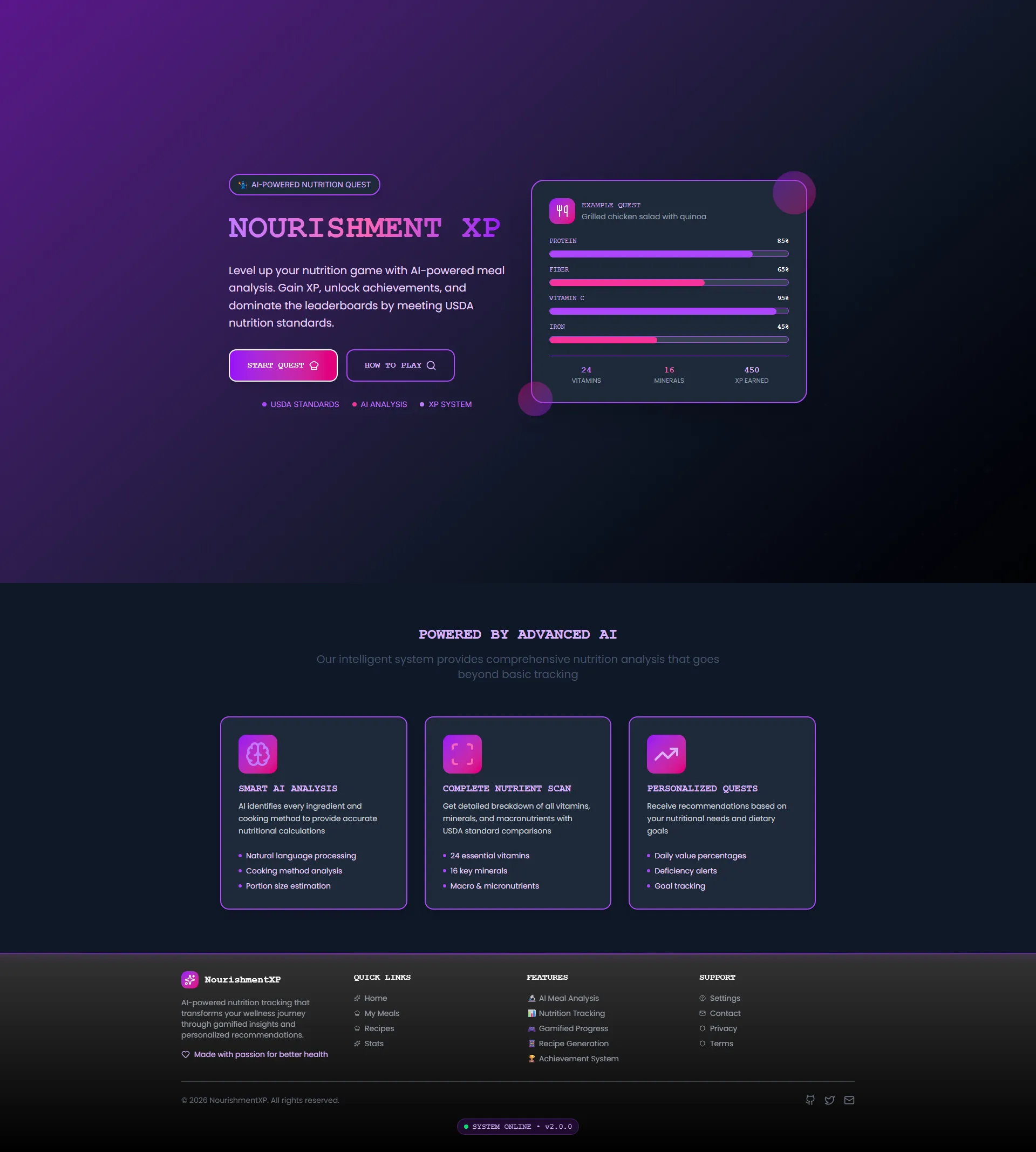 Health & Wellness Site — NourishmentXP
